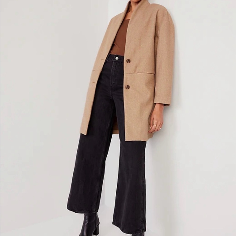 Old Navy Camel Long-line Cardigan Coat